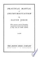 Practical Manual of Instrumentation