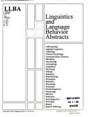 Linguistics and Language Behavior Abstracts