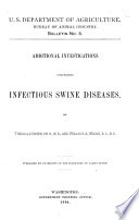 Rules and Regulations Governing the Operations of the Bureau of Animal Industry