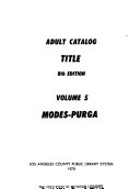 Adult Catalog: Title