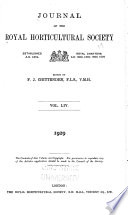 Journal of the Royal Horticultural Society