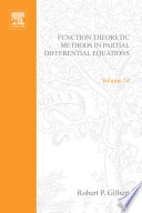 Function Theoretic Methods in Partial Differential Equations