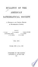 Bulletin of the American Mathematical Society