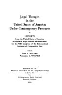 Legal Thought in the United States of America Under Contemporary Pressures
