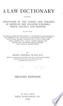 A Law Dictionary