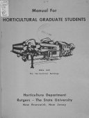 Manual for Horticultural Graduate Students