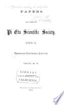Papers Read Before the Pi Eta Scientific Society