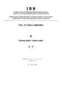 International Bibliography of Book Reviews of Scholarly Literature Chiefly in the Fields of Arts and Humanities and the Social Sciences