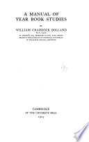 A Manual of Year Book Studies