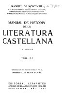 Manual de historia de la literatura castellana