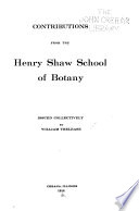 Contributions from the Henry Shaw School of Botany