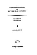 A Comprehensive Introduction to Differential Geometry