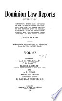 Dominion Law Reports