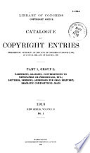 Catalogue of Copyright Entries