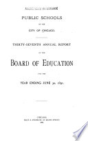 Preprint of the Annual Report of the Board of Education