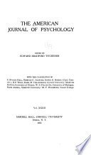 The American Journal of Psychology