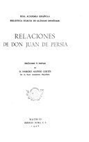 Relaciones de Don Juan de Persia