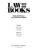 Law Books, 1876-1981