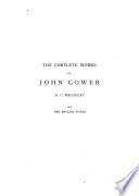 The Complete Works of John Gower: English works (Confessio amantis, prol.-lib. v. 1970)