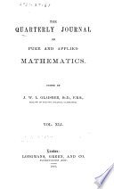 The Quarterly Journal of Pure and Applied Mathematics