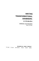 Writing Transformational Grammars