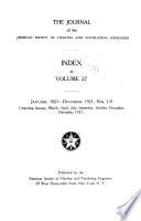 Journal of the American Society of Heating and Ventilating Engineers