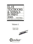 El-Hi Textbooks & Serials in Print, 2005