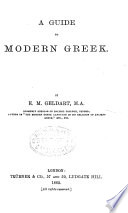 A Guide to Modern Greek