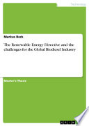 The Renewable Energy Directive and the challenges for the Global Biodiesel Industry