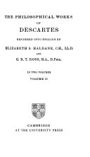 The Philosophical Works of Descartes: Volume 2