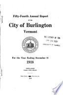 Annual Report of the City of Burlington