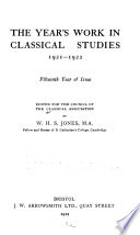The Year's Work in Classical Studies ...