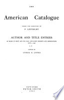 The American Catalogue