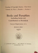 Books and Pamphlets, Including Serials and Contributions to Periodicals