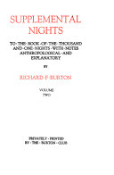 Supplemental Nights, to the Book of the Thousand and One Nights