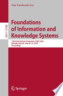 Foundations of Information and Knowledge Systems