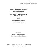 Process Radiation Development Program Summaries
