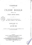 Calendar of the Close Rolls Preserved in the Public Record Office: 1313-1318