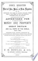 Index register to next of kin, heirs at law, legatees, &c