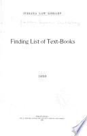 Finding List of Text-books, 1899