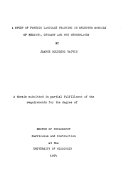 A Study of Foreign Language Teaching in Selected Schools of Belgium, Germany and the Netherlands