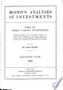Moody's Analyses of Railroad Investments