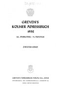 Greven's Kölner Adreßbuch