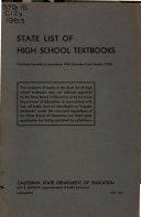 State List of High School Textbooks