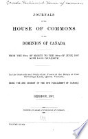 Journals of the House of Commons of the Dominion of Canada