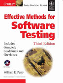 EFFECTIVE METHODS FOR SOFTWARE TESTING, 3RD ED (With CD )