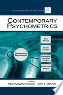 Contemporary Psychometrics