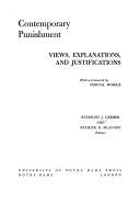 Contemporary Punishment: Views, Explanations, and Justifications