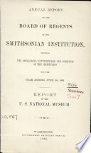 Report of the U. S. National Museum