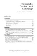The Journal of Criminal Law & Criminology